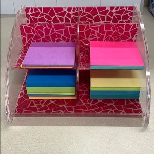Pink desk organizer
